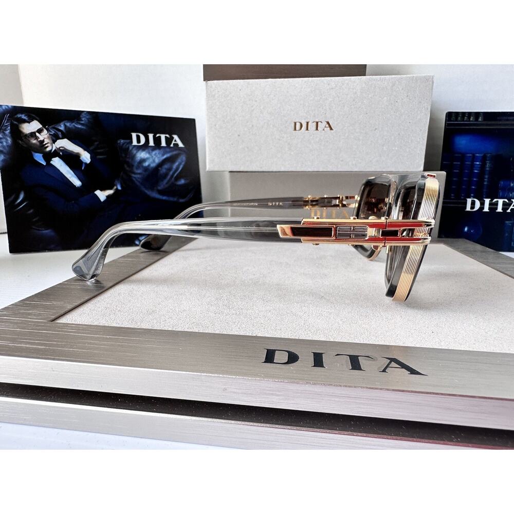 DITA Sunglasses LXN-EVO DTS403-A-02 Crystal Grey White Gold Blue Flash Mirror - Picture 7 of 11